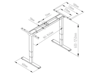 Een Frameset black Economy 2 motorig met blad 140x80 oxyd koop je bij EconOffice