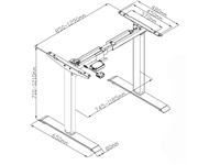 Een DEMO: Frameset black Economy 1 motorig met blad 160x80 oxyd koop je bij EconOffice