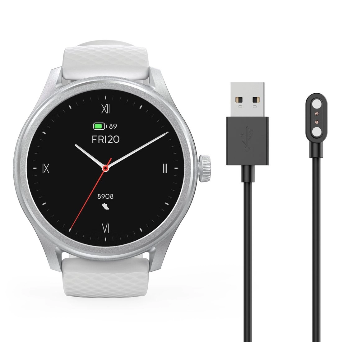 Een Hama Smartwatch 5010 slaapbewaking rond waterdicht 1,38" zilver/grijs koop je bij EconOffice