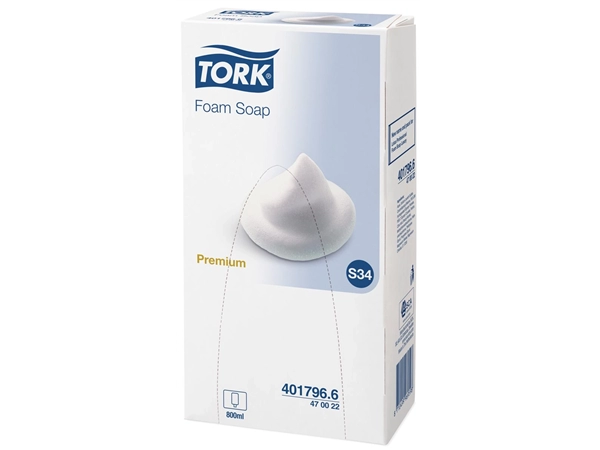 Een Tork schuimzeep Premium, systeem S34 (6 x 800ML) koop je bij EconOffice