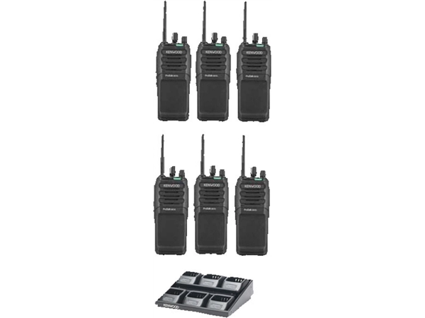 Een Kenwood 6x TK-3701D IP55 Portofoon met multilader koop je bij EconOffice