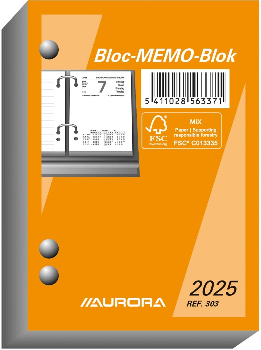 Een Aurora memoblok 2025 koop je bij EconOffice