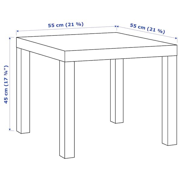 Een Econ College bijzettafel 55x55 cm zwart donker bruin koop je bij EconOffice